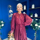 Annette Occasion Shirt Dress Burgundy