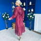 Annette Occasion Shirt Dress Burgundy