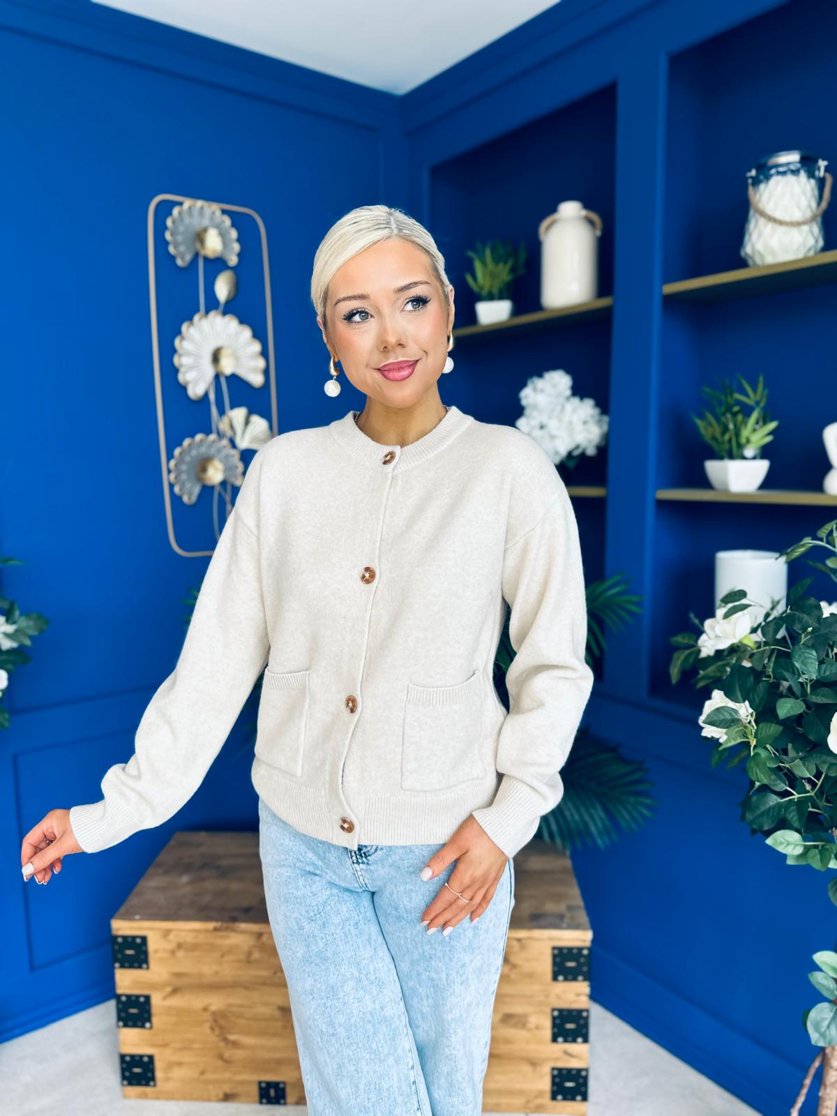 Savi Detailed Cardi Cream