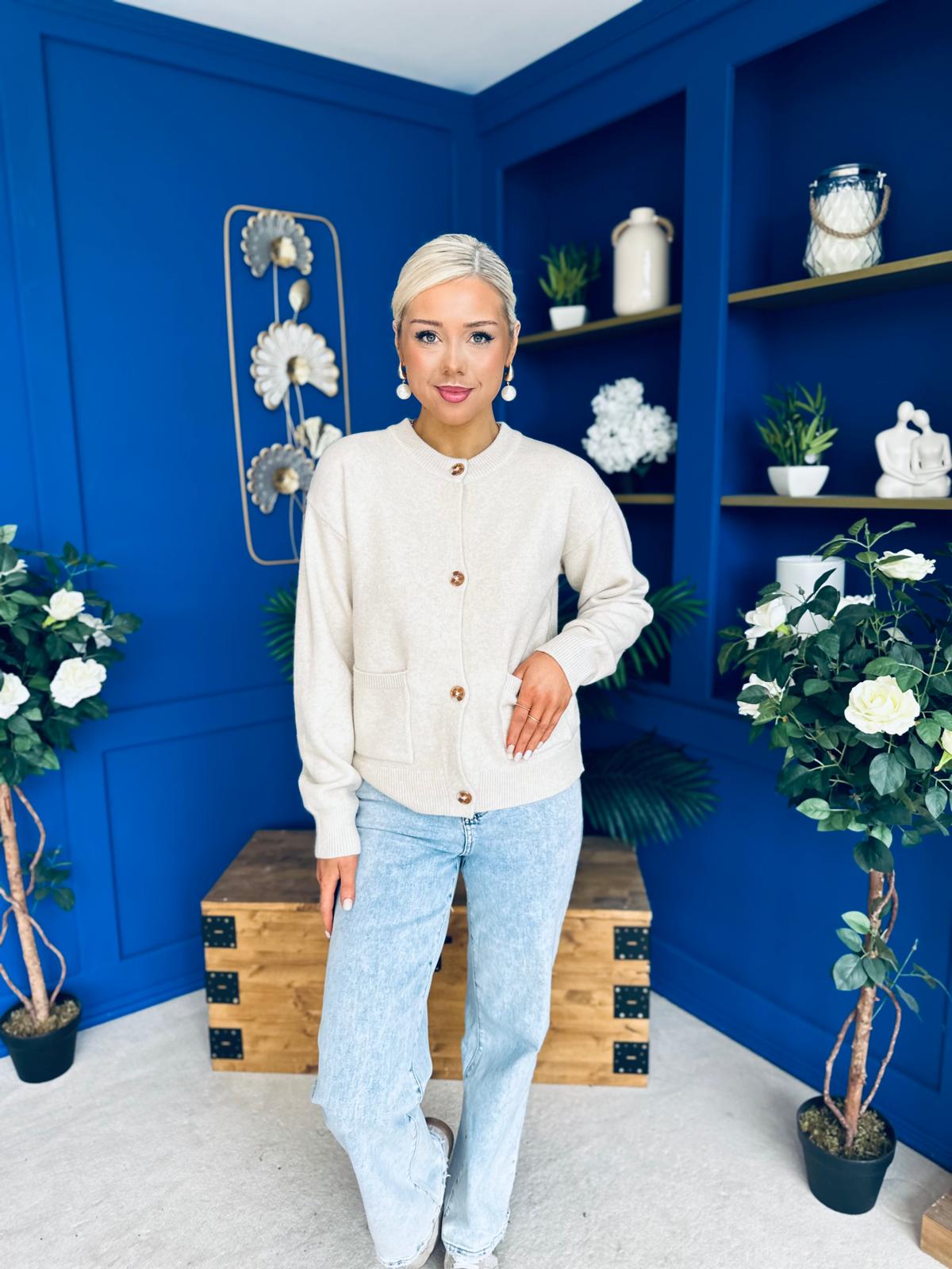 Savi Detailed Cardi Cream