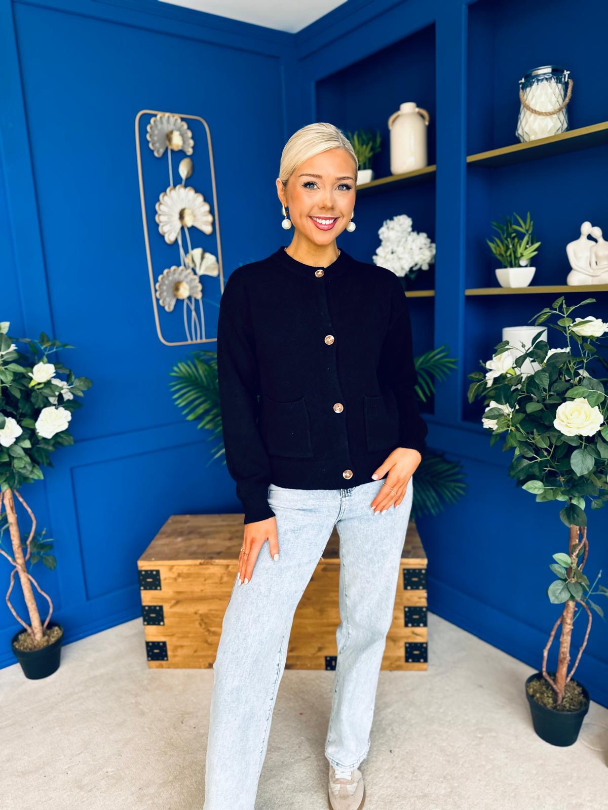 Savi Detailed Cardi Black