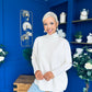 Denise Button Detail Knit Jumper Cream