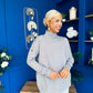 Denise Button Detail Knit Jumper Grey
