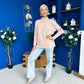 Denise Button Detail Knit Jumper Blush