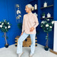 Denise Button Detail Knit Jumper Blush