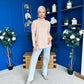 Denise Button Detail Knit Jumper Blush