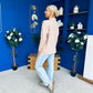 Denise Button Detail Knit Jumper Blush