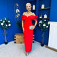 Camilla Embellished Occasion Dress Red