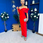 Camilla Embellished Occasion Dress Red