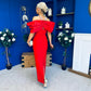 Camilla Embellished Occasion Dress Red