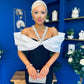 Camilla Embellished Occasion Dress Monochrome