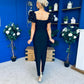 Eleanor Pearl Occasion Dress Black