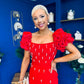 Eleanor Pearl Occasion Dress Red