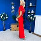 Eleanor Pearl Occasion Dress Red