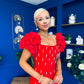 Eleanor Pearl Occasion Dress Red
