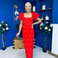Eleanor Pearl Occasion Dress Red