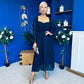 Eire Long Sleeve Midi Dress Navy