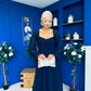 Eire Long Sleeve Midi Dress Navy