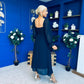 Eire Long Sleeve Midi Dress Navy