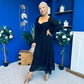 Eire Long Sleeve Midi Dress Black
