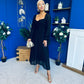 Eire Long Sleeve Midi Dress Black