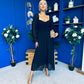 Eire Long Sleeve Midi Dress Black