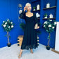 Eire Long Sleeve Midi Dress Black