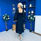 Eire Long Sleeve Midi Dress Black