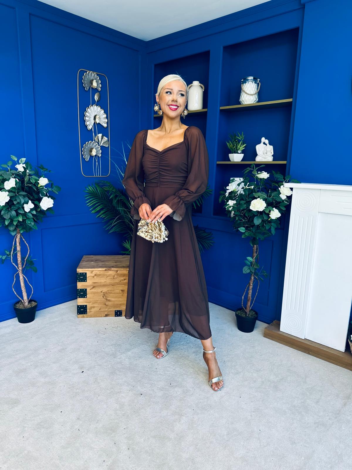 Eire Long Sleeve Midi Dress Coco