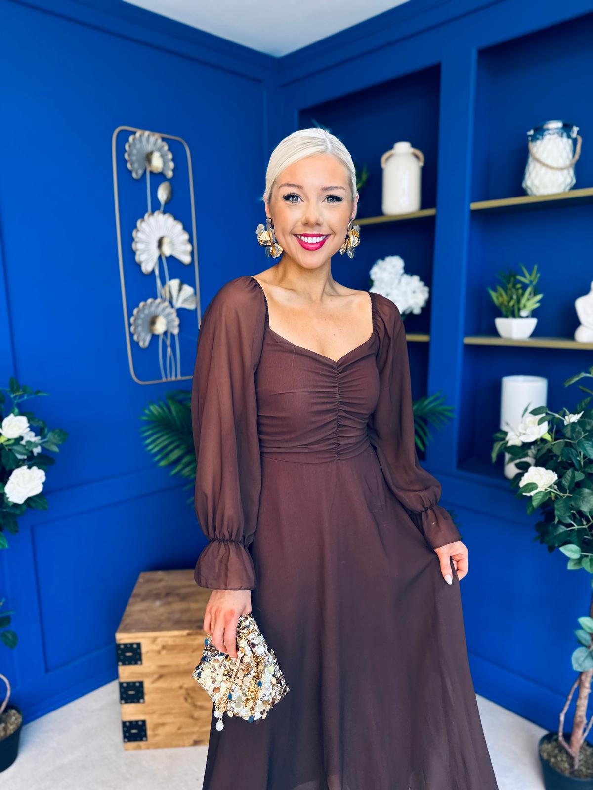 Eire Long Sleeve Midi Dress Coco