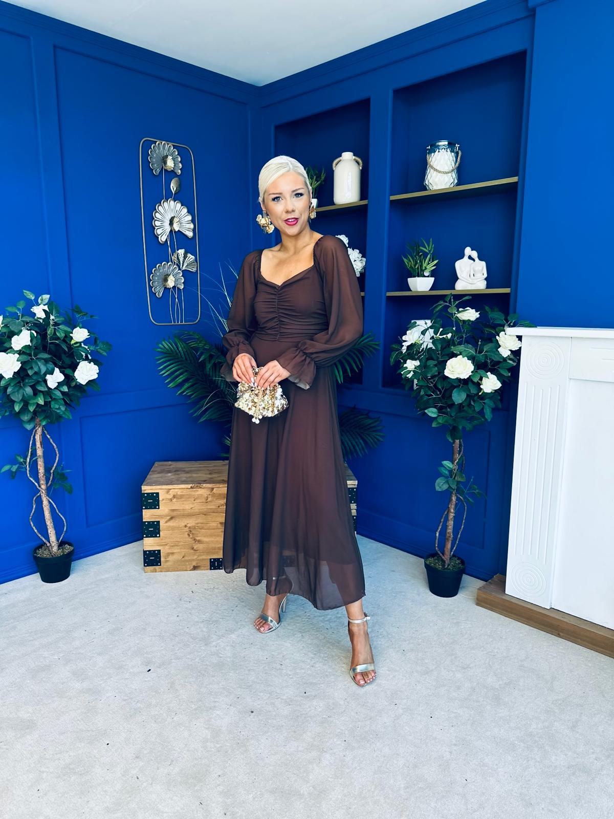 Eire Long Sleeve Midi Dress Coco