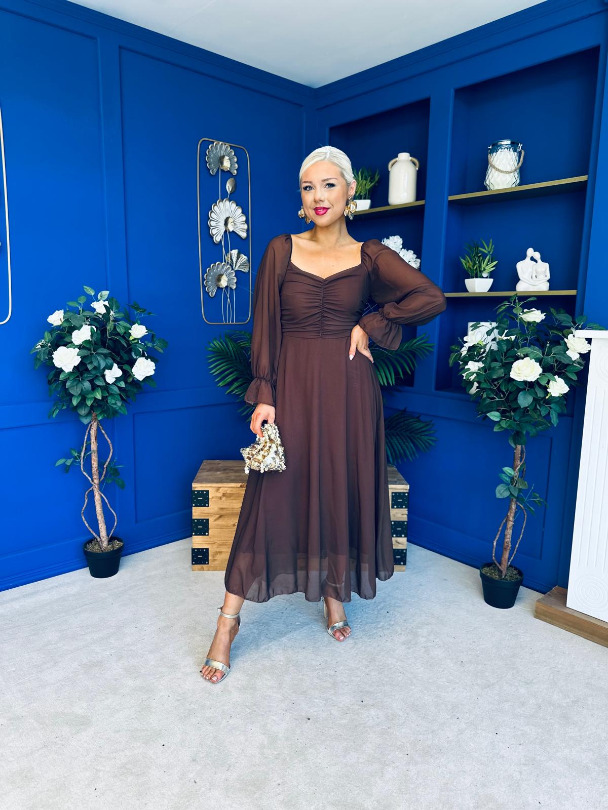 Eire Long Sleeve Midi Dress Coco