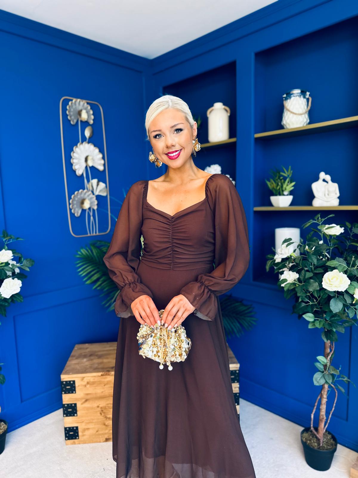 Eire Long Sleeve Midi Dress Coco
