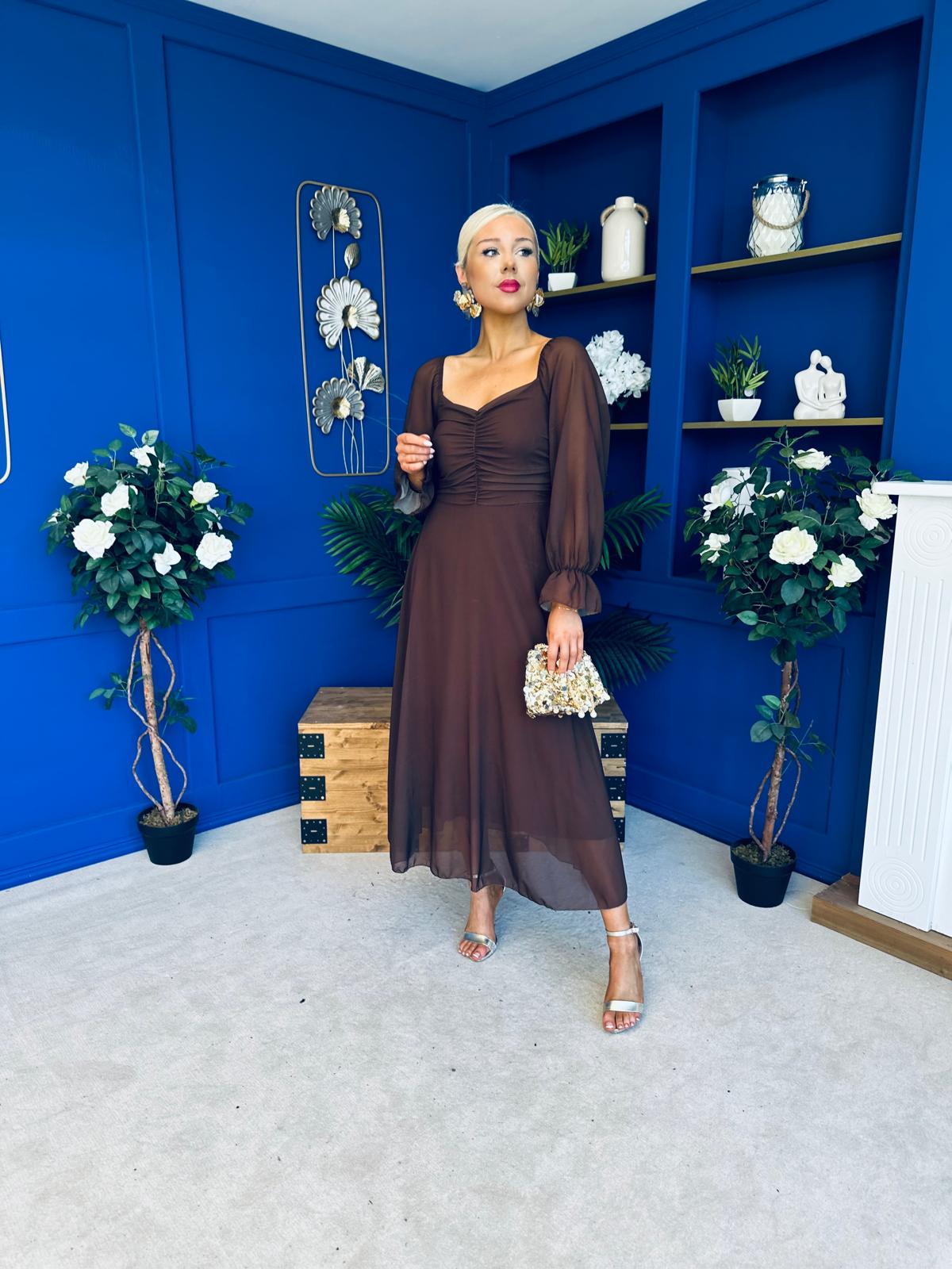 Eire Long Sleeve Midi Dress Coco