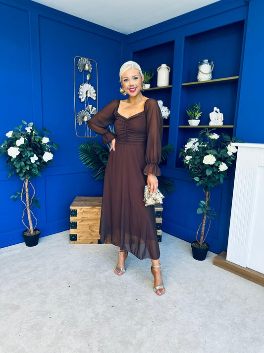 Eire Long Sleeve Midi Dress Coco