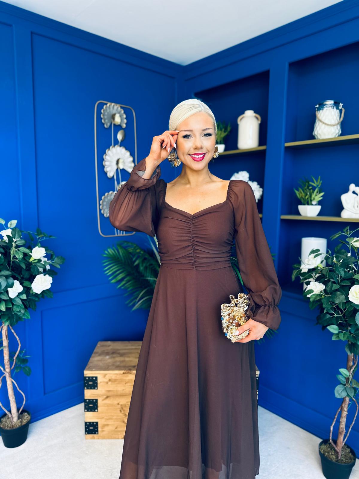 Eire Long Sleeve Midi Dress Coco