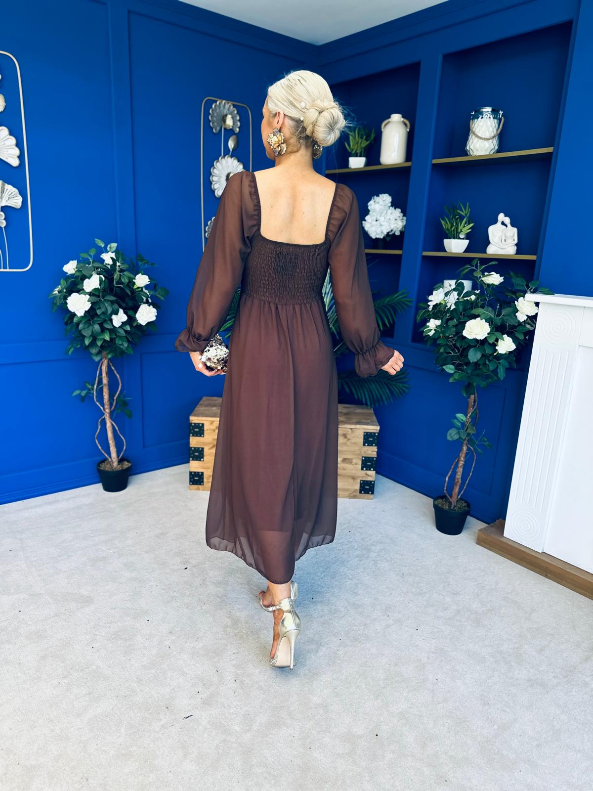 Eire Long Sleeve Midi Dress Coco