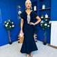 Elizabeth Embellished Occasion Dress Black