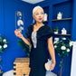 Elizabeth Embellished Occasion Dress Black