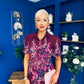Carmen Floral Print Midi Dress Burgundy