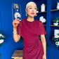 Vivienne Cape Detail Wrap Skirt Midi Dress Wine