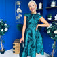 Lara Floral Jacquard High Neck Midi Dress Green Pre Order 1 Oct