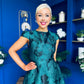 Lara Floral Jacquard High Neck Midi Dress Green Pre Order 1 Oct