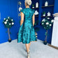 Lara Floral Jacquard High Neck Midi Dress Green Pre Order 1 Oct