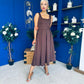Erica Square Neck Midi Dress Coco