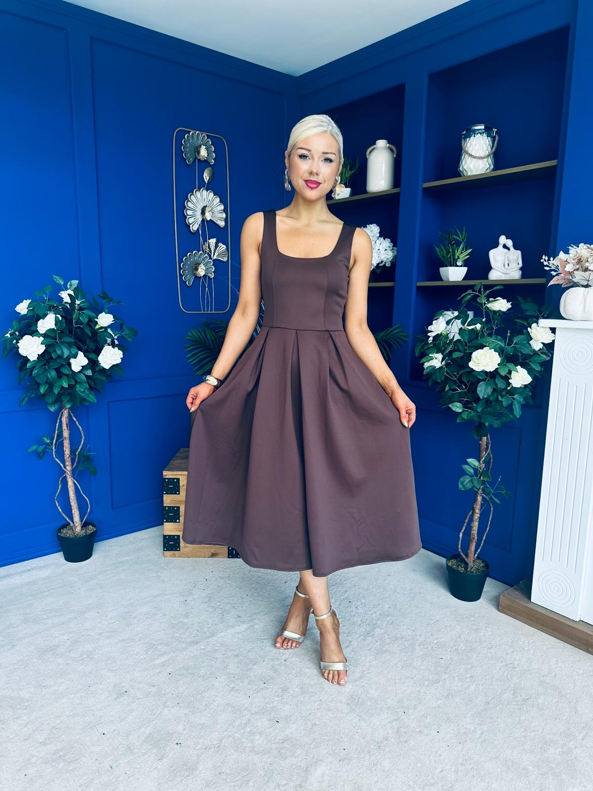 Erica Square Neck Midi Dress Coco
