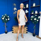 Sandra Halterneck Sequin Mini Dress Cream