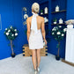 Sandra Halterneck Sequin Mini Dress Cream