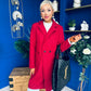 Cassia Detailed Teddy Coat Wine