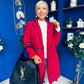 Cassia Detailed Teddy Coat Wine